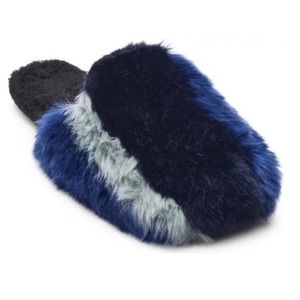 Free People Daylights Faux Fur Slipper, Sapphire, Size 9US, NIB